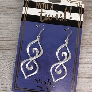 Studio Silver Infinity Earrings NWT